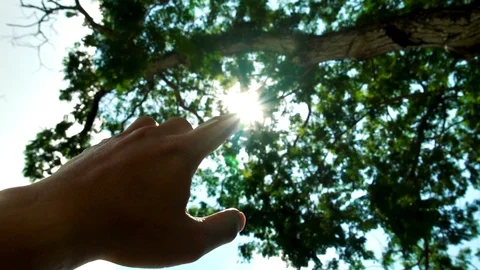 Finger in the sun ray Видео 127507940