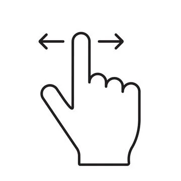 Finger swipe icon vector for graphic design, logo, web site, social media, .. Stockillustratie