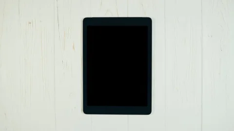 A Finger Swipes On a Tablet Screen With Alpha Channel. Zoom Out Gesture Stock-Footage 72271653
