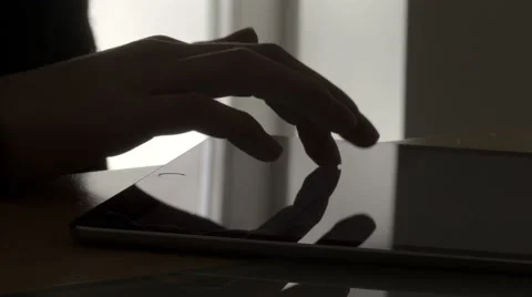 Finger on Tablet Stock Footage 59556734