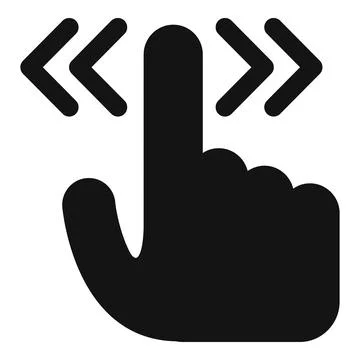 Finger tapping and scrolling on touch screen device Illustrazione stock