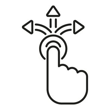 Finger tapping, swiping, selecting touch screen gesture Illustrazione stock