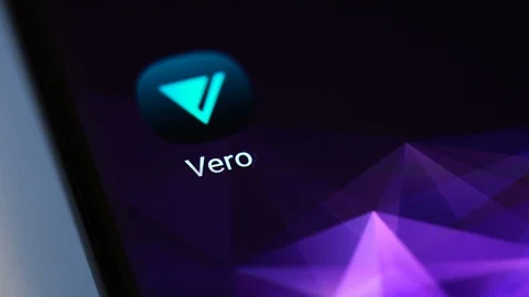 Finger tapping the Vero icon to open the application on a smartphone. Stock Footage 108563832