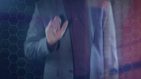 Finger tapping on the virtual screen Video stock 164307266