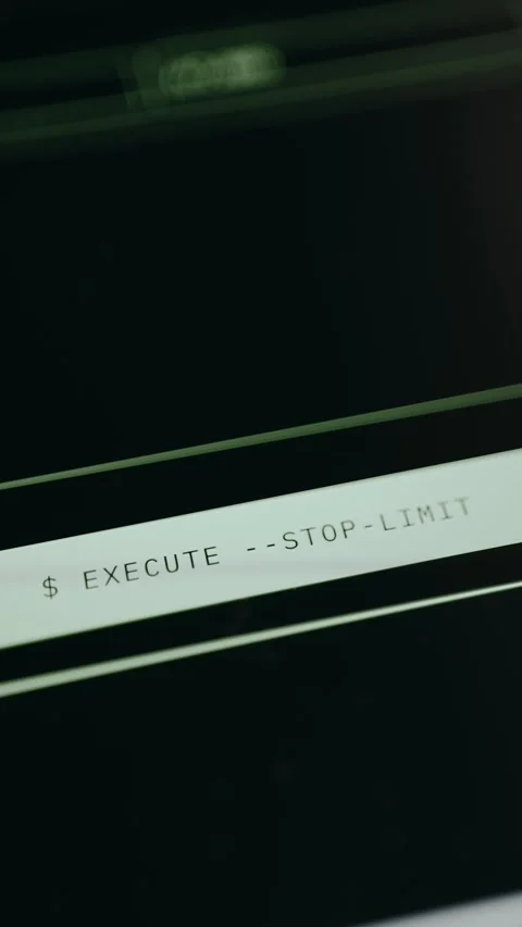 Finger taps the function Execute Stop Limit Stock Footage 331591613