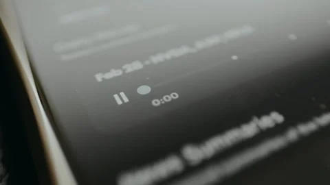 Finger taps the play button of a media player interface Video stock 330250115