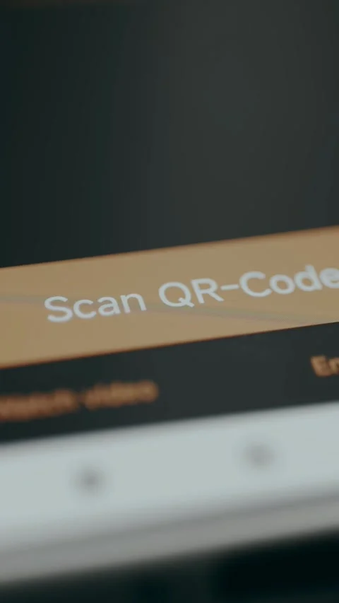 Finger taps the Scan QR Code option Stock Footage 329286583
