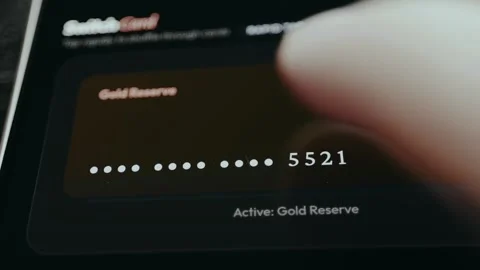 Finger taps to switch the digital payment card Video stock 332497978