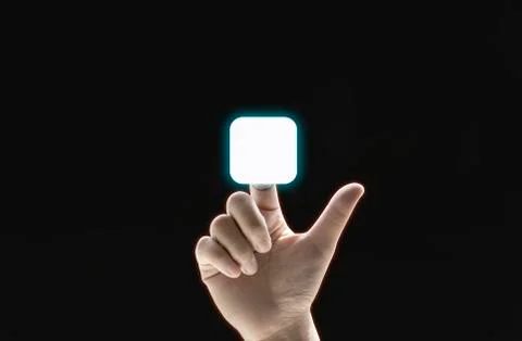 Finger touch application isolated Stock Photos