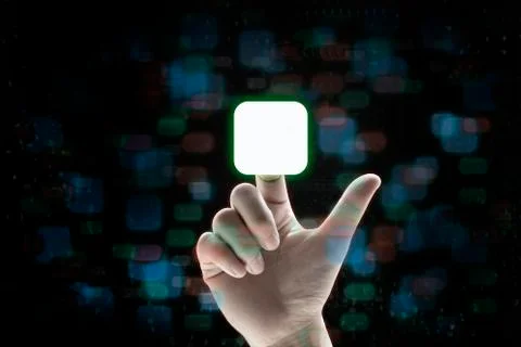 Finger touch application security 写真素材