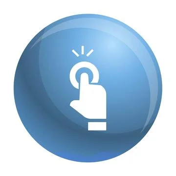Finger touch cursor icon, simple style Stock Illustration