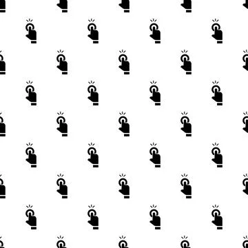 Finger touch cursor pattern seamless Stock Illustration