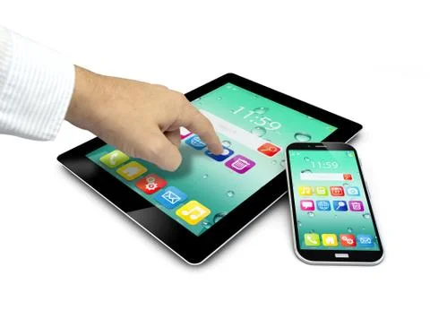 Finger touch Stock Illustration