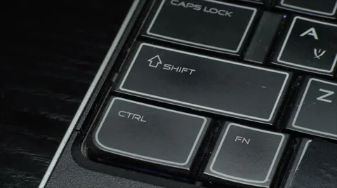 Finger Touching Ctrl Key On A Laptop, Media, Technology, Close Up Top View Stock Footage 41990469