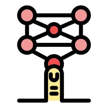 Finger touching interactive network visualization, exploring connections an.. Stock Illustration