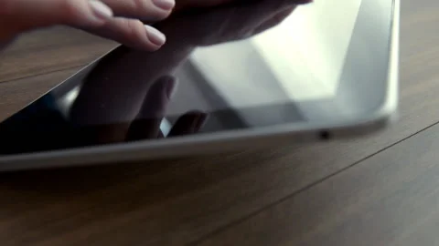  finger touching tablet computer touchscreen Stock Footage 88825877