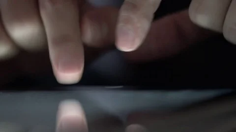 Finger touching tablet Stock Footage 74625735