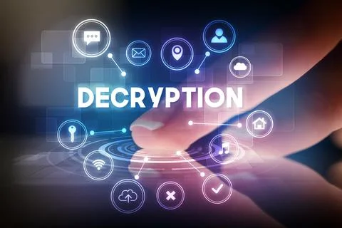 Finger touching tablet with web technology icons concept Stock Photos