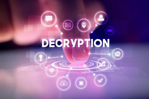 Finger touching tablet with web technology icons concept Stock Photos