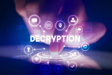 Finger touching tablet with web technology icons concept Stock Photos