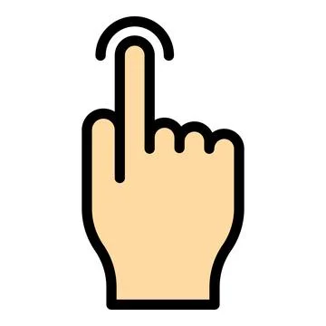 Finger touchscreen icon vector flat Stock Illustration
