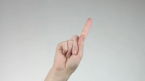 Finger waves side to side to express "no" or "tsk tsk." Stock Footage 60405124