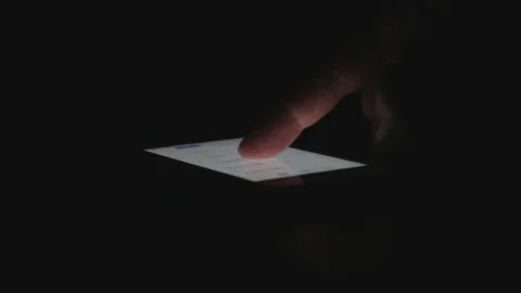 The finger works on the smartphone. Stock Footage 143654489