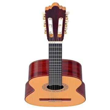 Fingerboard classical guitar, top view Stock-Illustration