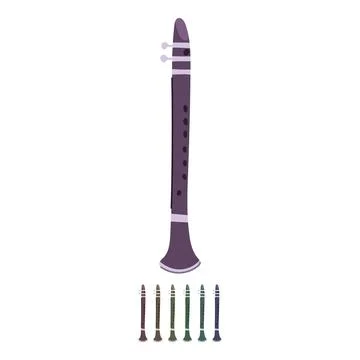 Fingering clarinet vector cartoon graphic Illustrazione stock