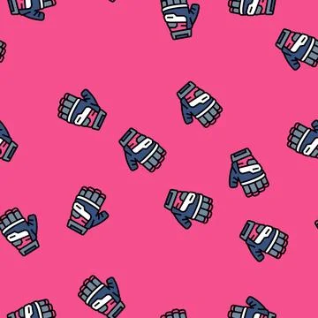 Fingerless gloves tech details vector seamless pattern Illustrazione stock