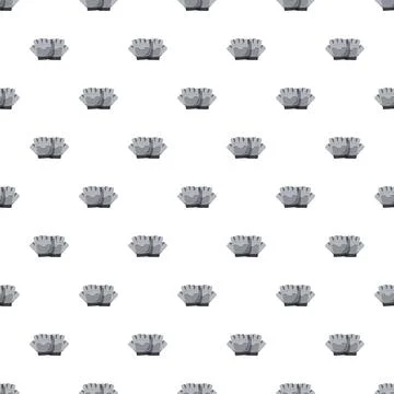 Fingerless gym training gloves creating repeating pattern Stock Illustration