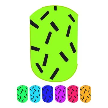 Fingernail with geometric nail art pattern graphic イラスト素材