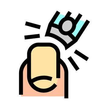 Fingernail trauma causing damage and severe pain Stock Illustration