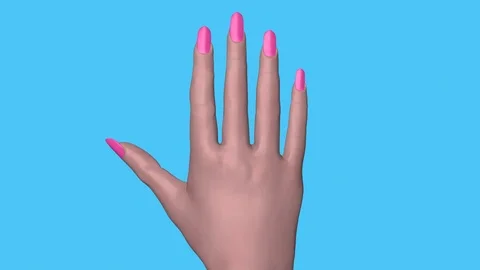 Fingernails growing. 3d animation 스톡 동영상 90642615