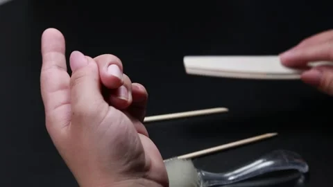 Fingernails manicure with a nail file Stock Footage 145970534