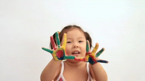 Fingerpainted Stock Footage
