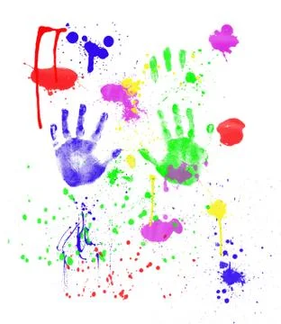 Fingerpainting Stock Illustration