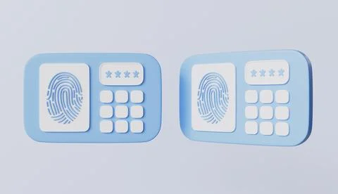 Fingerprint Access Control device authorization personal, Security system Stock Illustration