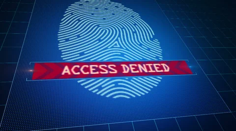 Fingerprint access denied concept Vidéo 39212404