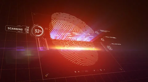 Fingerprint access denied concept Stock Footage 39218490