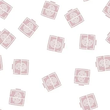 Fingerprint access glyph seamless pattern sign 스톡 일러스트