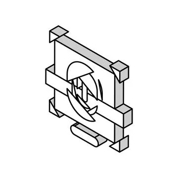 Fingerprint access isometric icon vector illustration sign 스톡 일러스트
