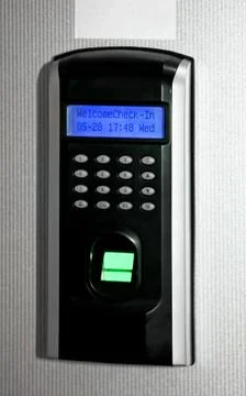 Fingerprint access scanner Stock Photos
