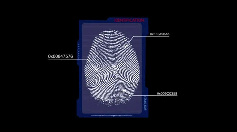 Fingerprint with alpha matte Stock-Footage 33848972