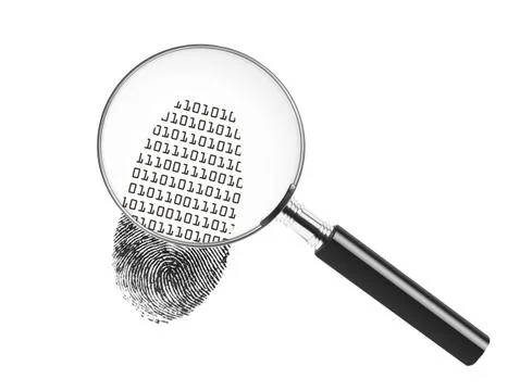 Fingerprint and binary Stock Illustration