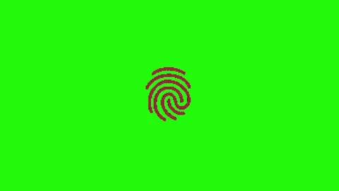 Fingerprint animation on green screen Vidéo 330762805