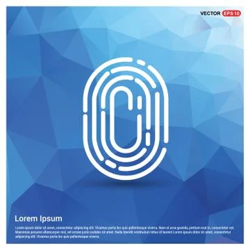 Fingerprint App icon Stock Illustration