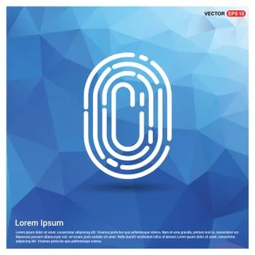Fingerprint App icon Stock Illustration