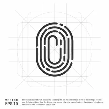 Fingerprint App icon Stock Illustration