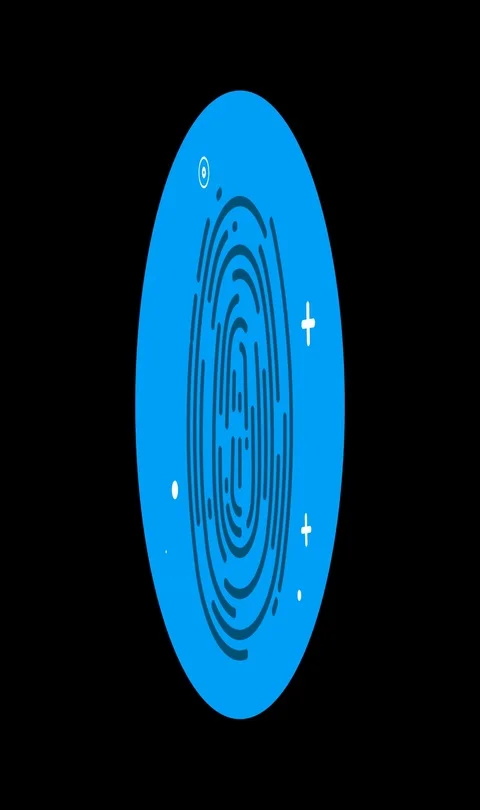 Fingerprint Approved Premium flat icon animated with alpha channel Stock Footage 101584451